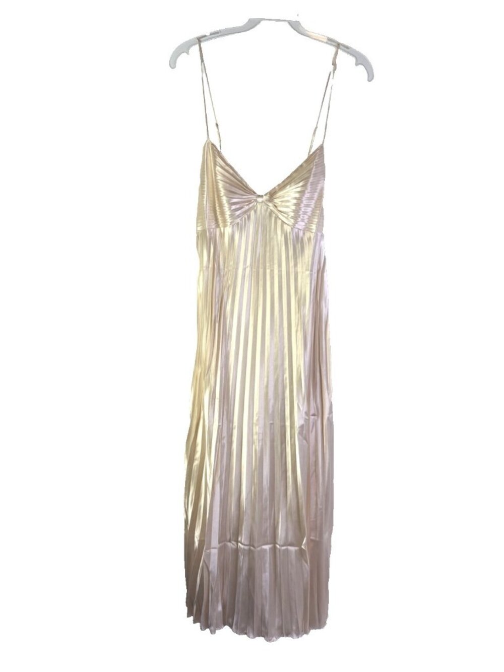 Deadstock Vintage 90s Satin Pleated Nightgown Slip Dress Coquette
